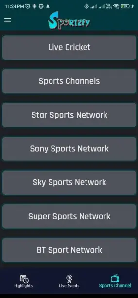 sportzfy TV Apk